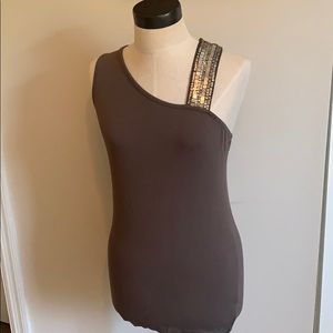 Sequence Strap olive green tank